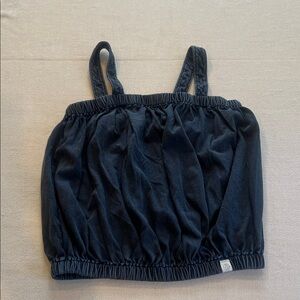 Girls Navy Blue denim Tank Top